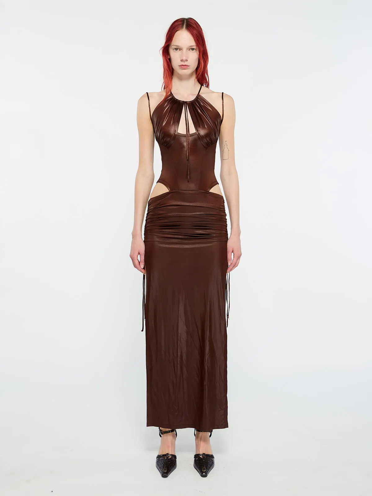 CU Dress Brown Burn sold by KNWLS