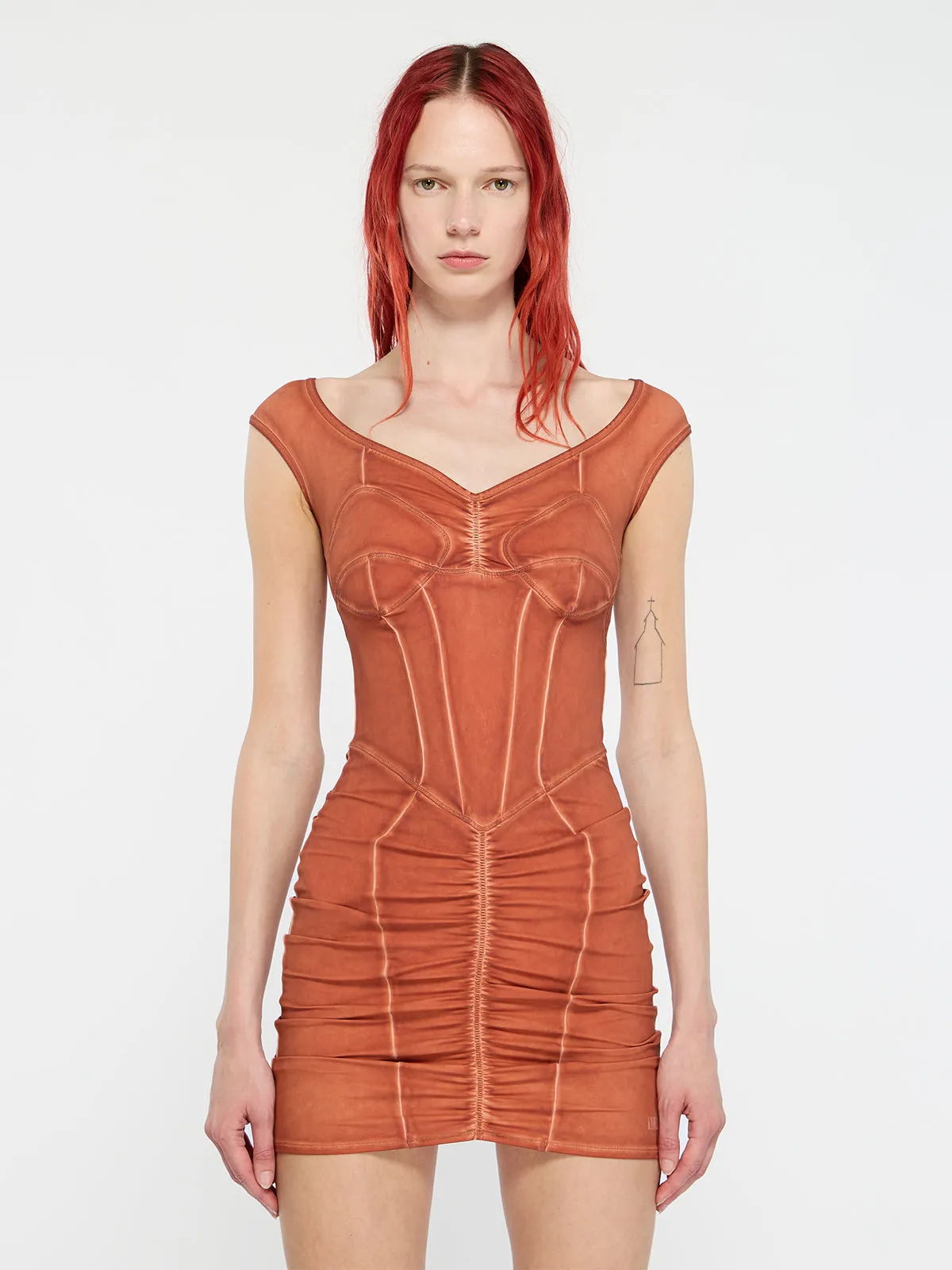 Ghost Dress Rust sold by KNWLS