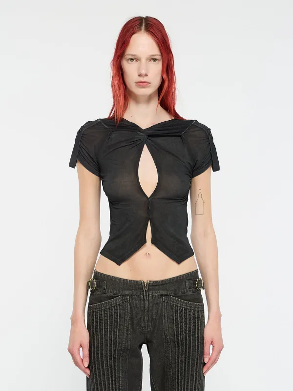 Twist Top Washed Black sold by KNWLS