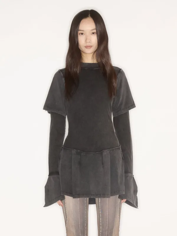 Bellona Dress Black Wash made by KNWLS