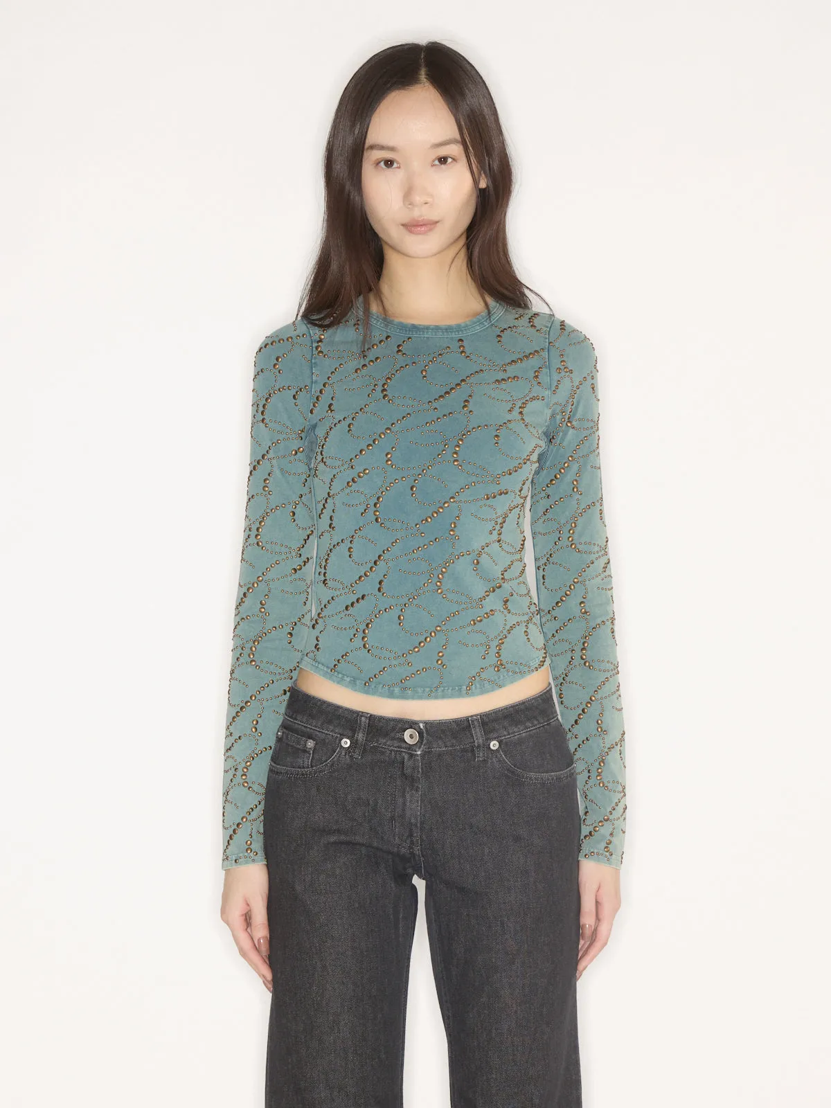 Cally Longsleeve Teal sold by KNWLS