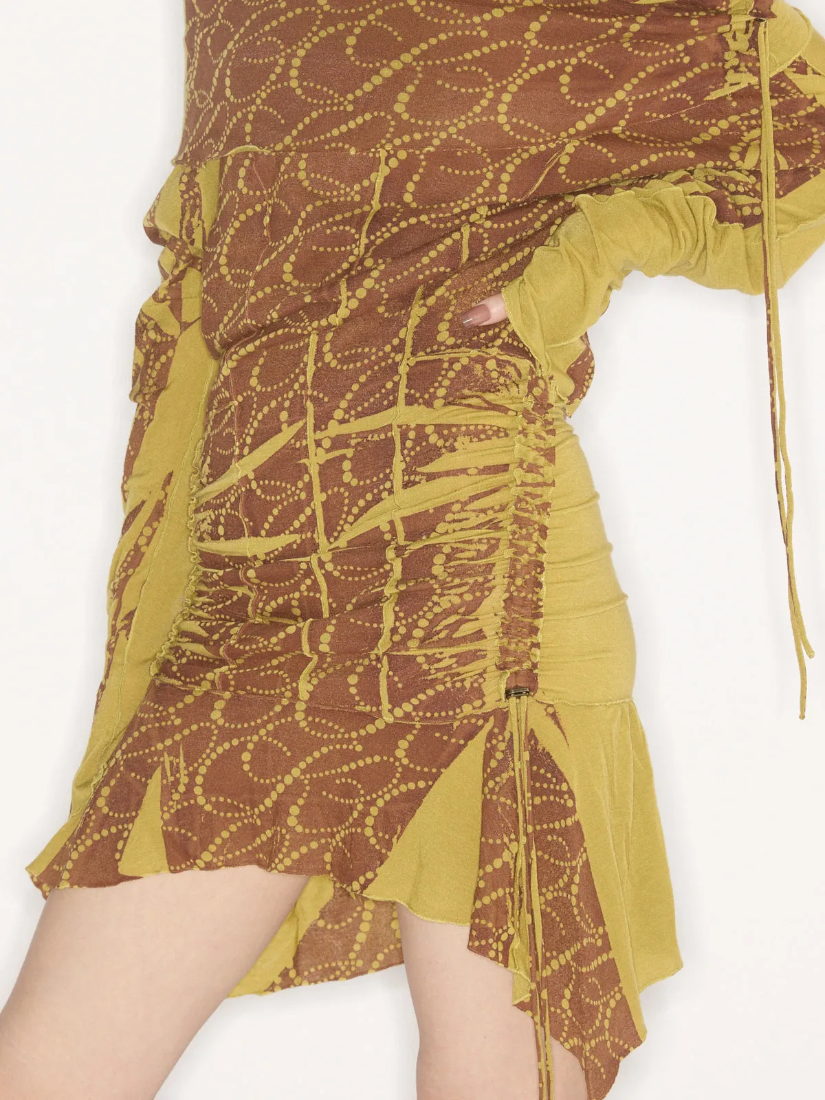 MG-Petrol Dress Rust Chartreuse sold by KNWLS product image thumbnail 4