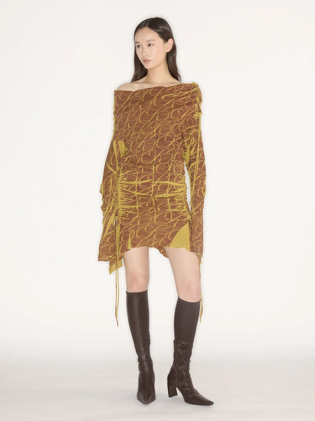 MG-Petrol Dress Rust Chartreuse sold by KNWLS product image thumbnail 2