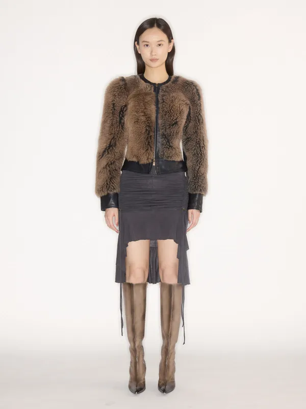 MG-Petrol Skirt Charcoal sold by KNWLS