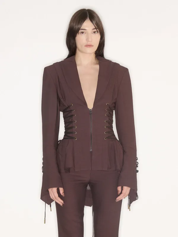 Moxie Jacket Aubergine sold by KNWLS