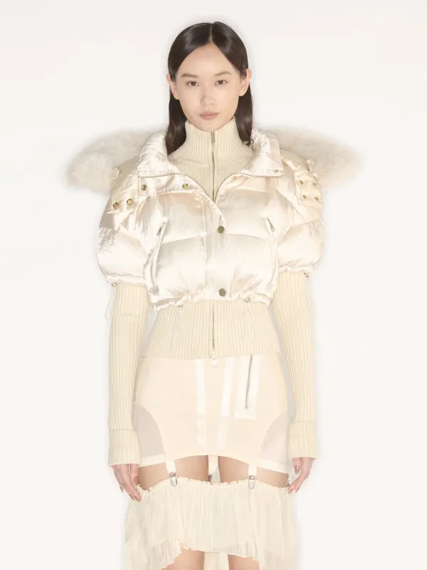 Mabel Bomber Ecru sold by KNWLS