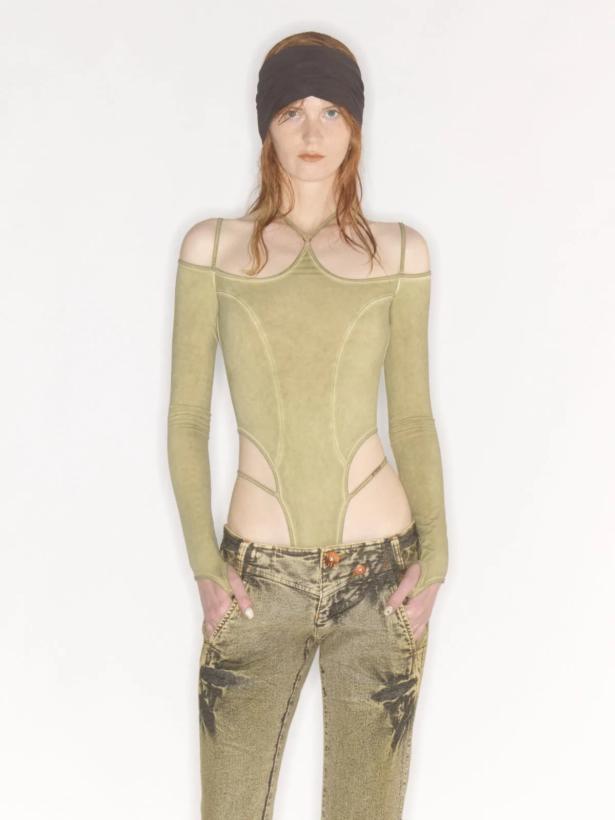 M60 x KNWLS Halter Leotard sold by KNWLS