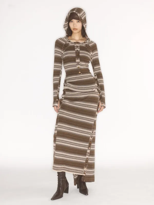 M60 x KNWLS Stripe Knit Skirt made by KNWLS