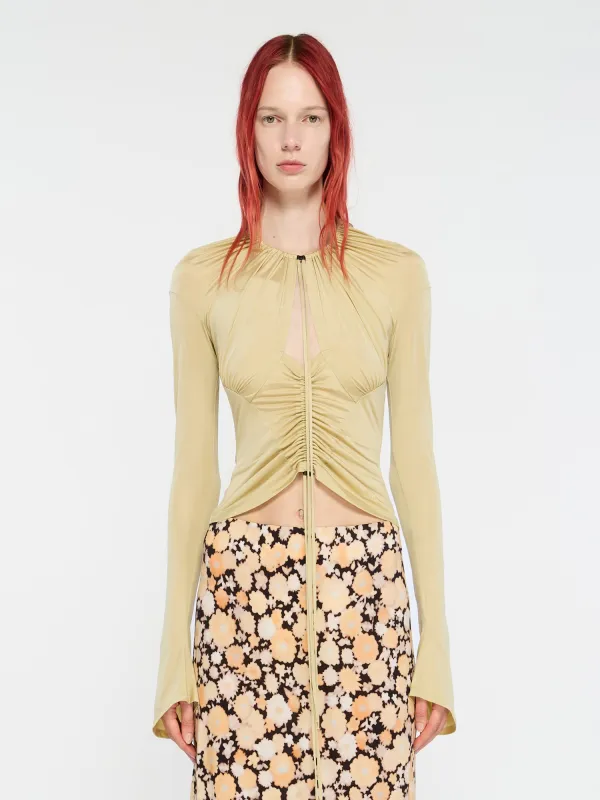 CU Blouse Pale Olive made by KNWLS