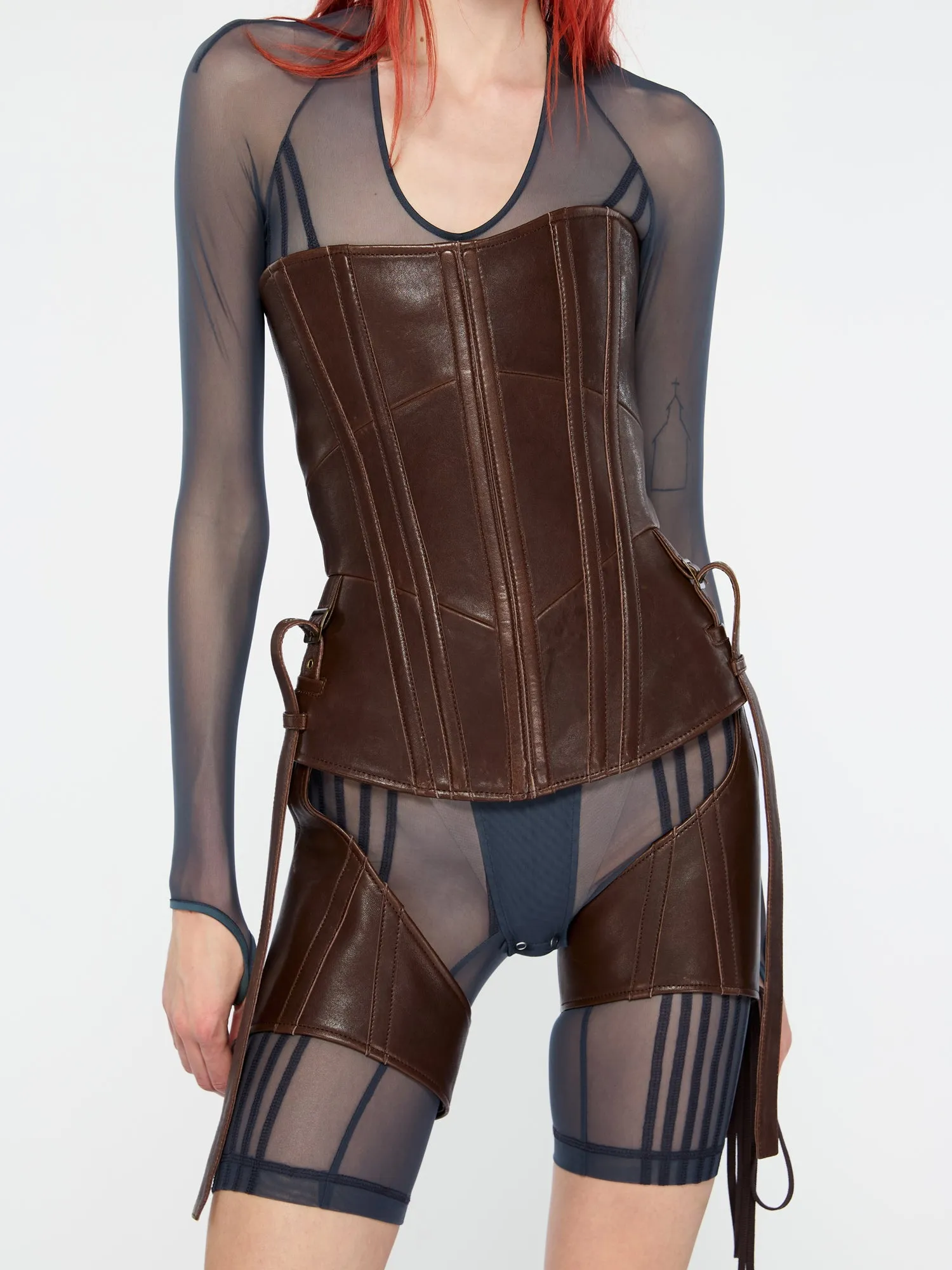 Veil Corset Brown Burn sold by KNWLS product image thumbnail 4