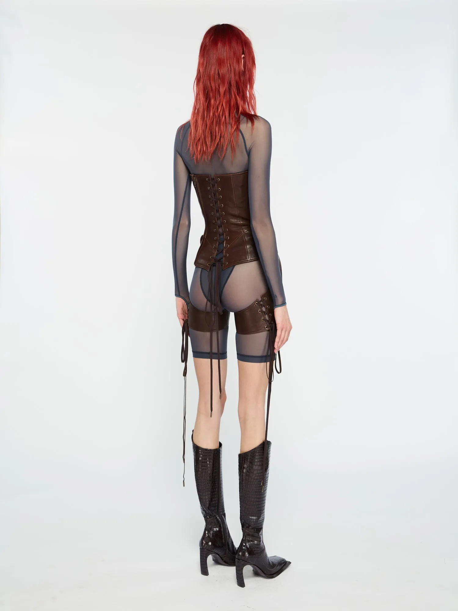 Veil Corset Brown Burn sold by KNWLS product image thumbnail 2