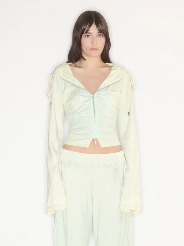 Bellona Hoodie Subtle Green made by KNWLS