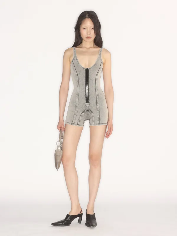 Scuba Playsuit Washed Black made by KNWLS