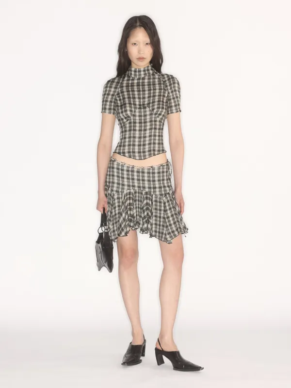 Tess Skirt Combi Check made by KNWLS