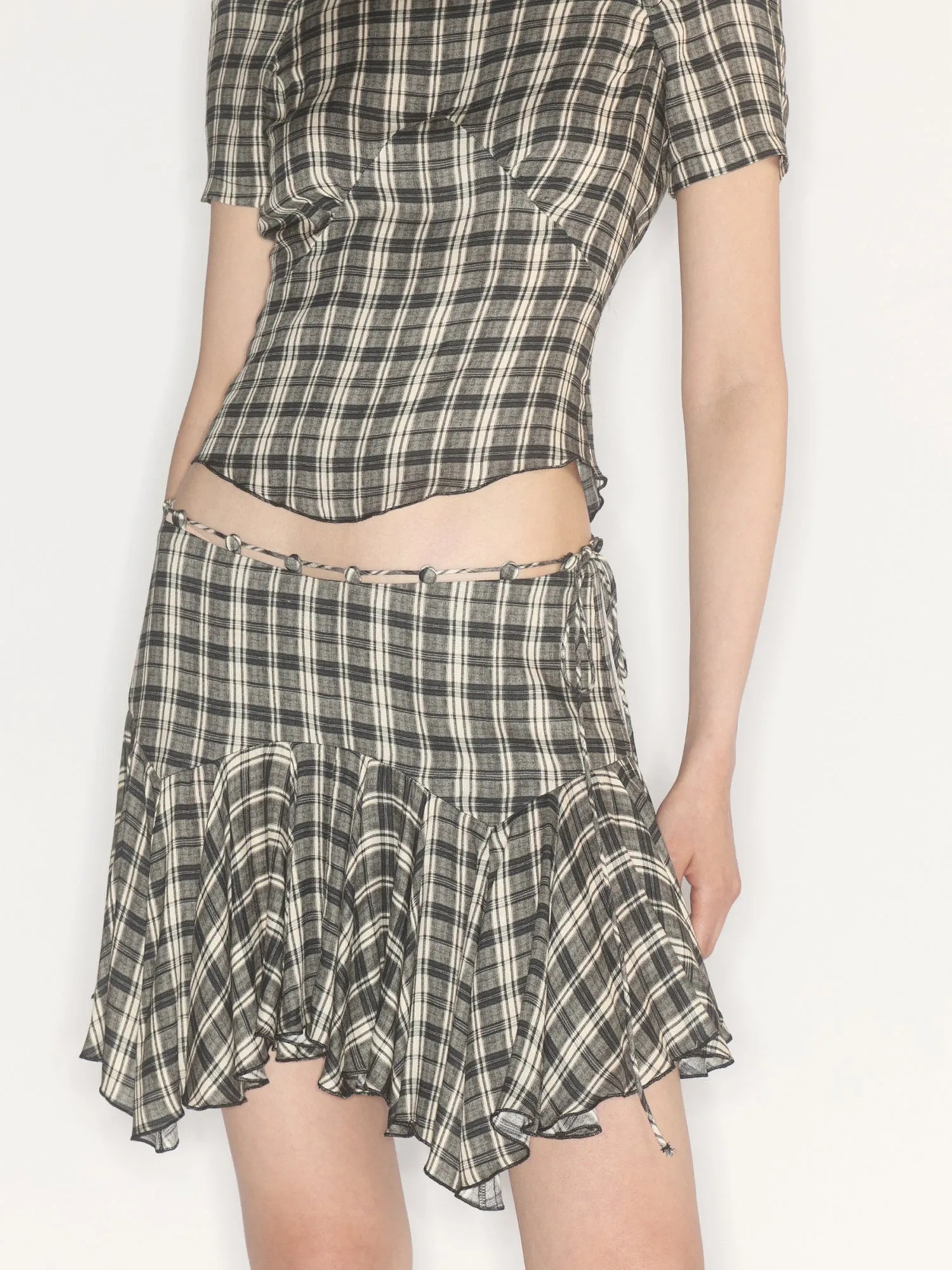 Tess Skirt Combi Check sold by KNWLS product image thumbnail 5
