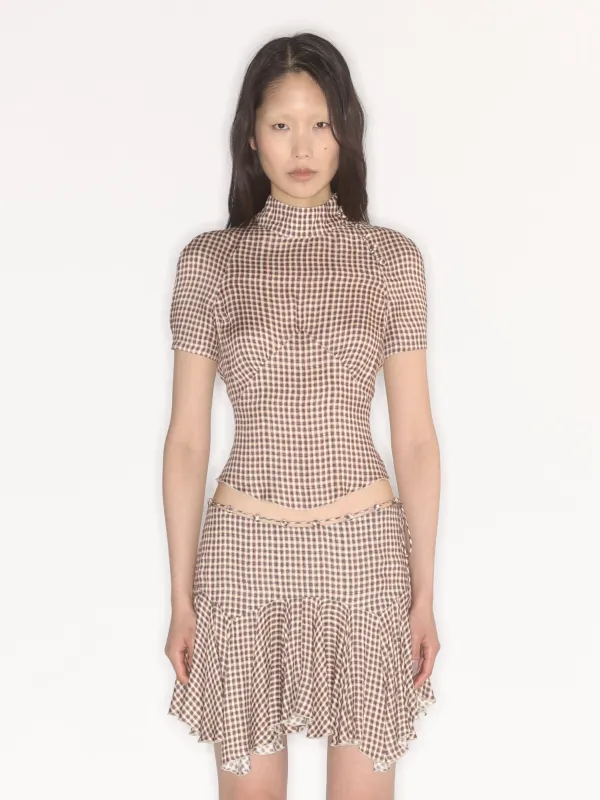 Tess Blouse Plaid made by KNWLS