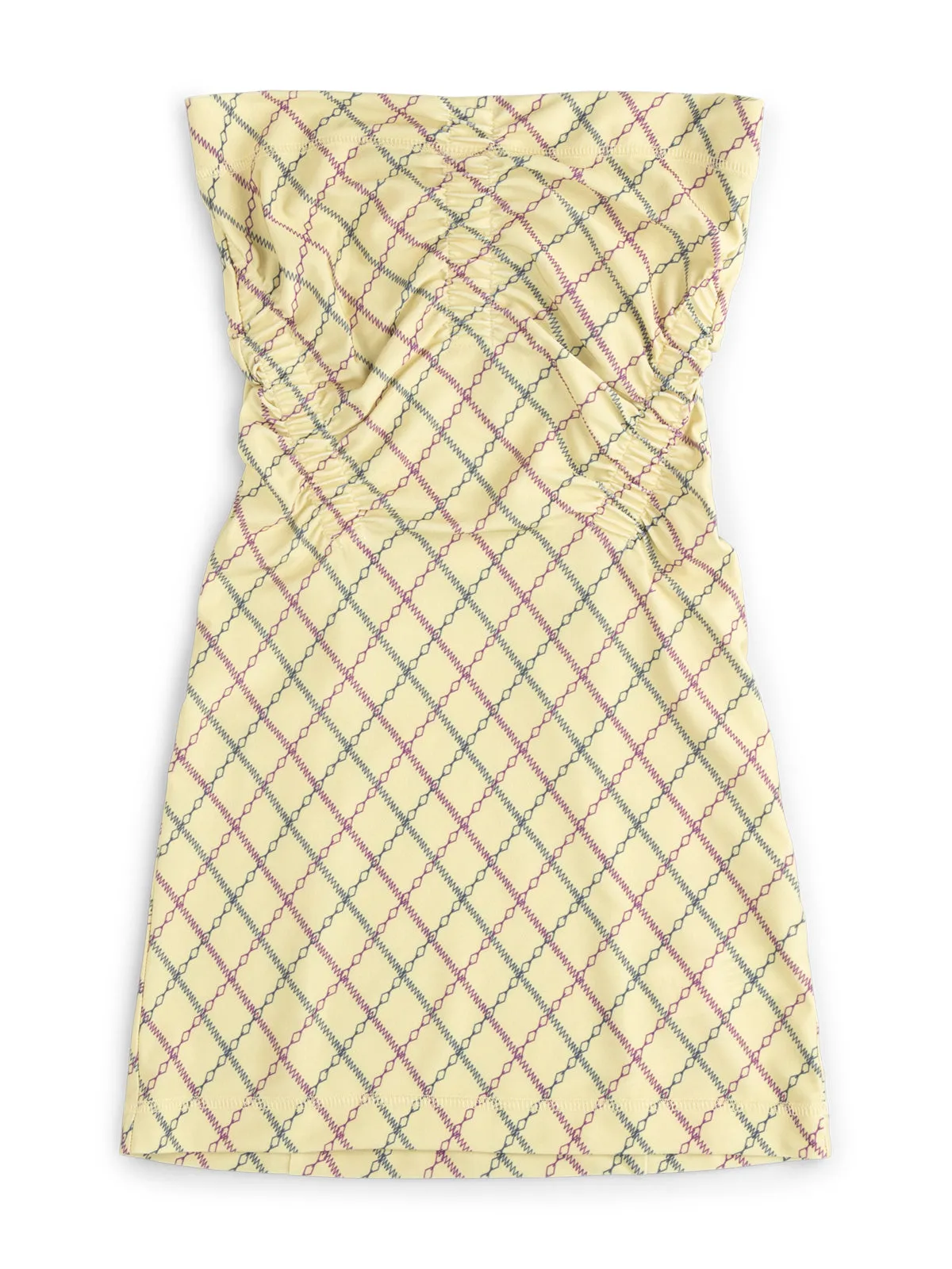 Skinn Dress Yellow Chain Argyle sold by KNWLS