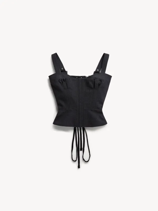 Victoria Corset Charcoal made by KNWLS