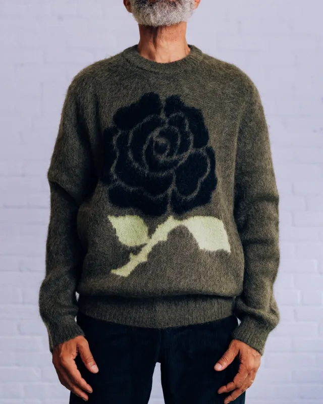 Black Rose Mohair Sweater sold by Raised by Wolves
