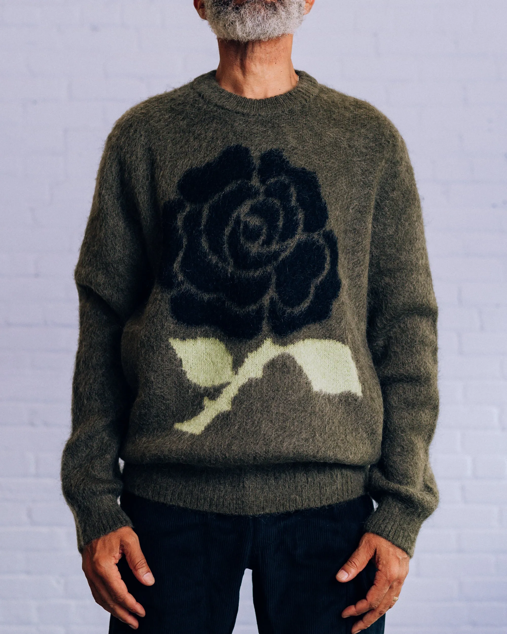 Black Rose Mohair Sweater sold by Raised by Wolves