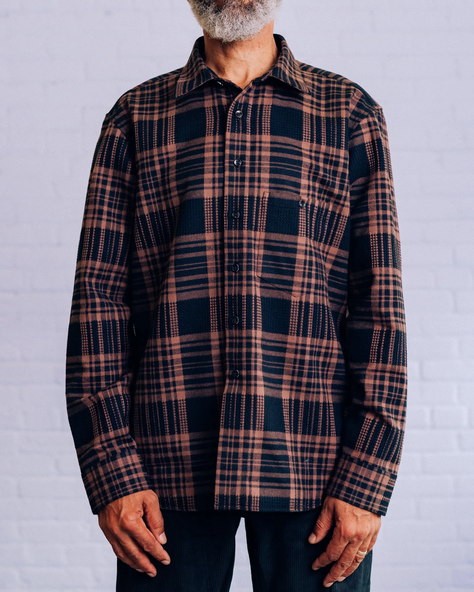 Waffle Plaid Button-Up Shirt sold by Raised by Wolves