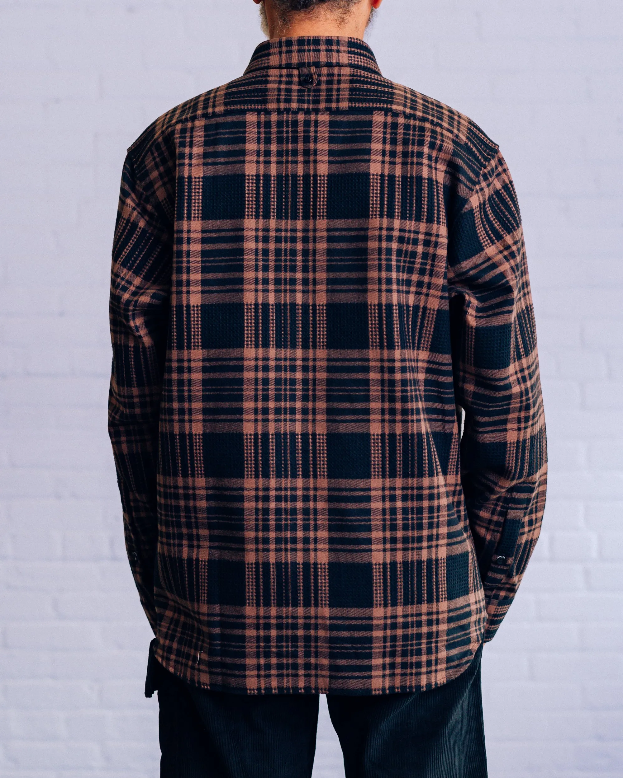 Waffle Plaid Button-Up Shirt sold by Raised by Wolves product image thumbnail 3