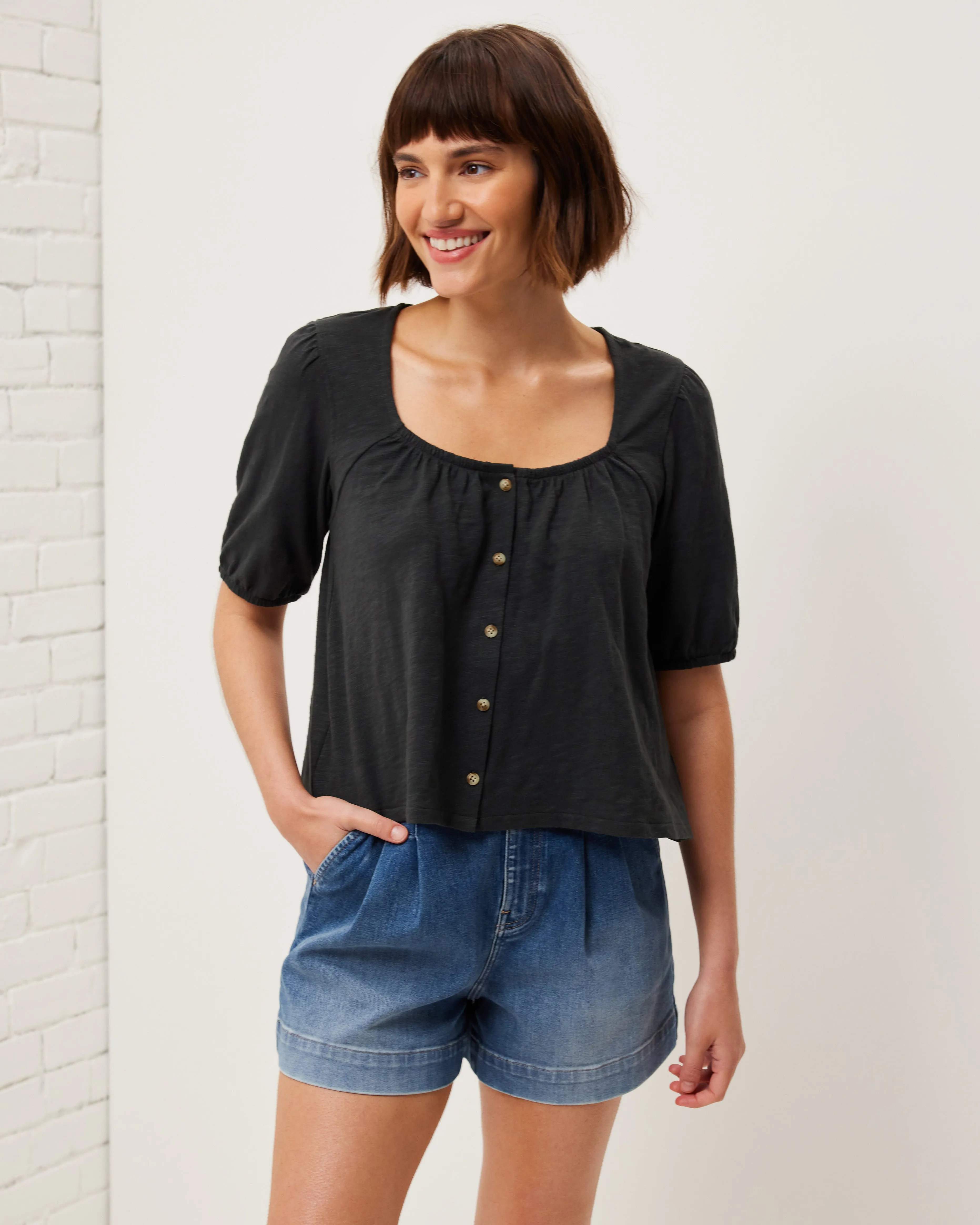 Breezy Puff Sleeve Top sold by UpWest