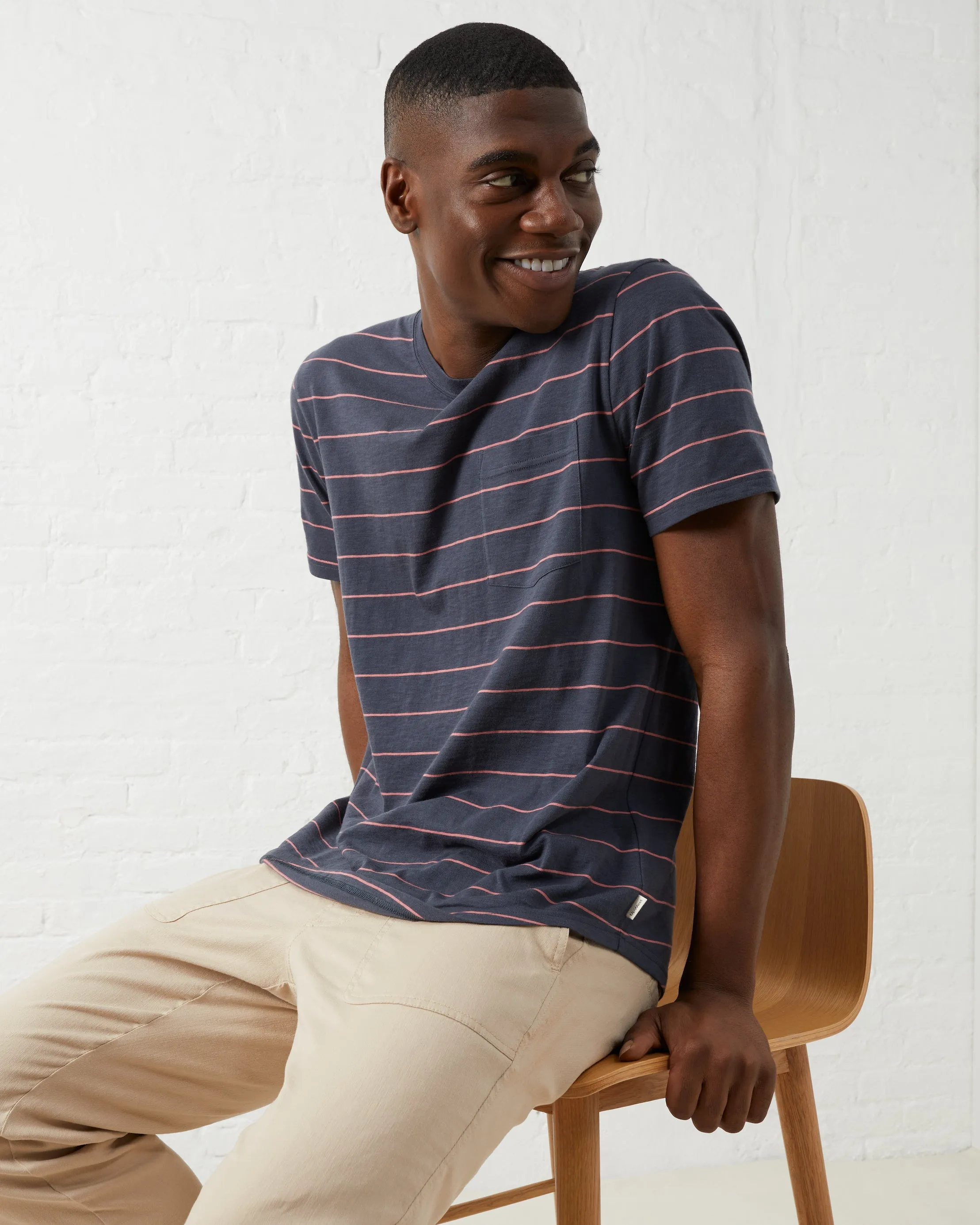 Clean Cotton Striped Pocket Tee sold by UpWest product image thumbnail 2