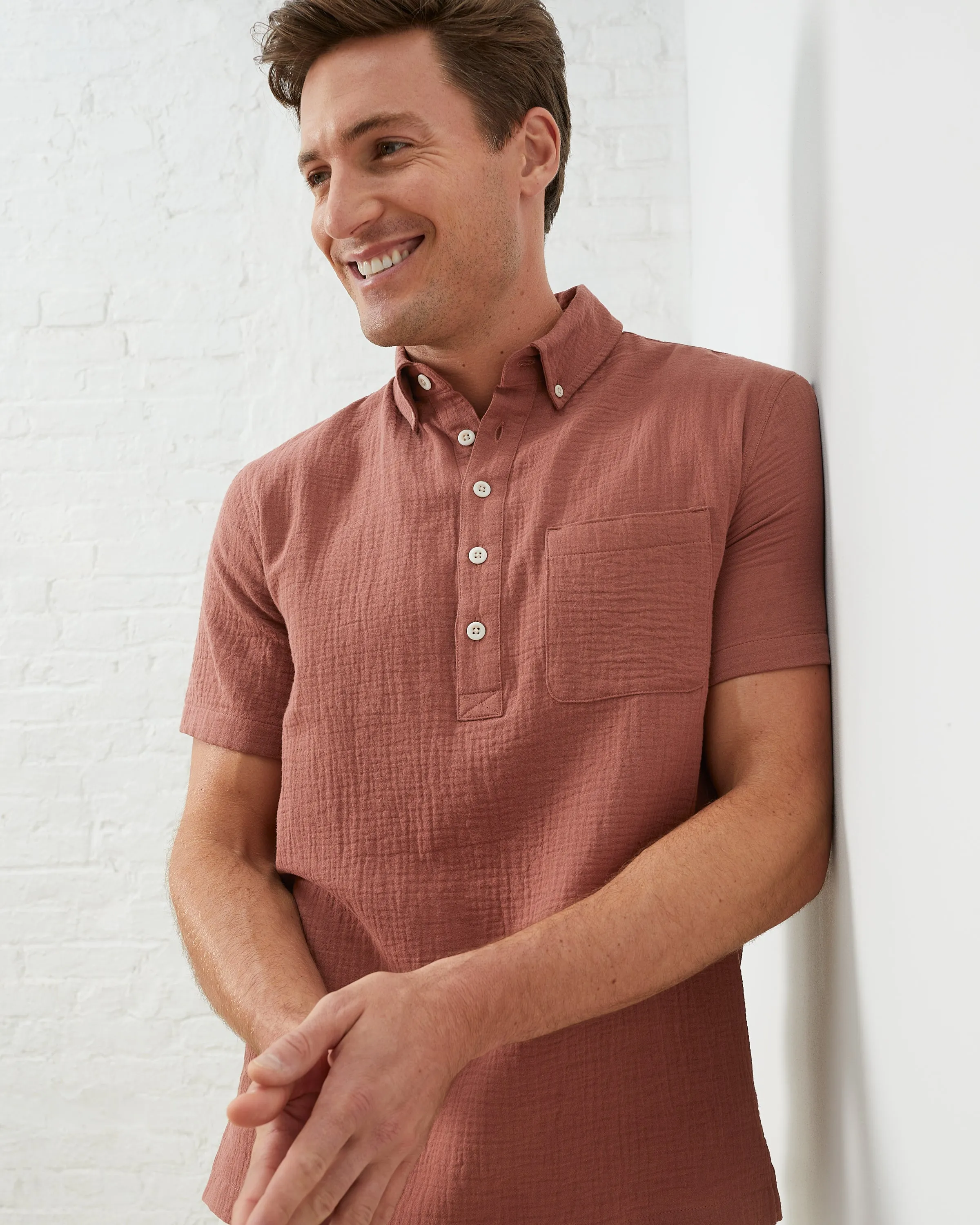 Coastal Cotton Half-Placket Shirt sold by UpWest product image thumbnail 2