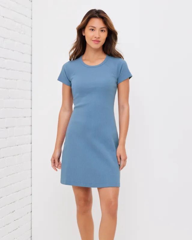 Stretch Cotton Rib Mini Dress sold by UpWest