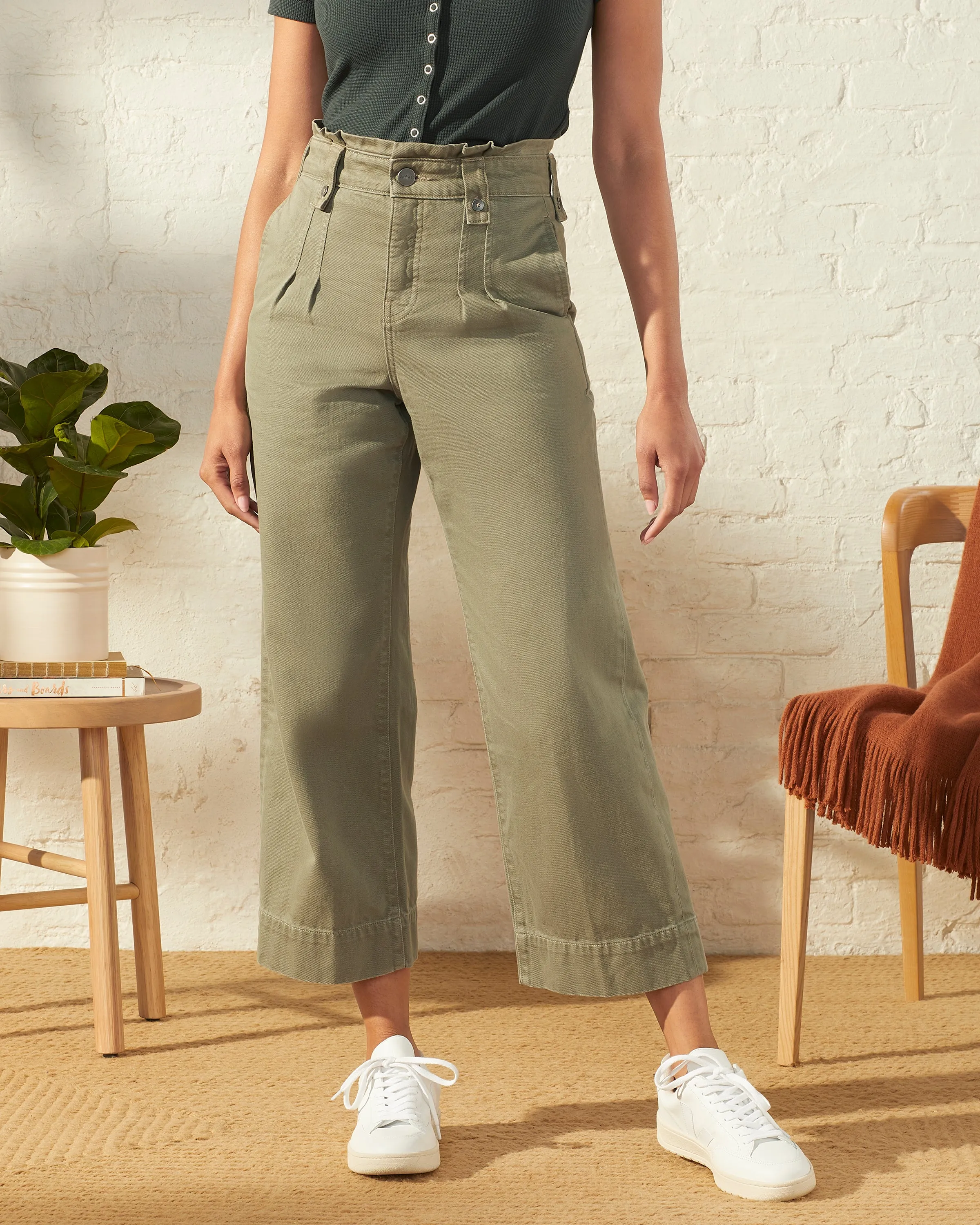 Pleated Wide-Leg Trouser sold by UpWest