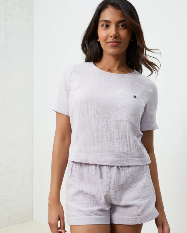Coastal Cotton Cropped Lounge Tee sold by UpWest