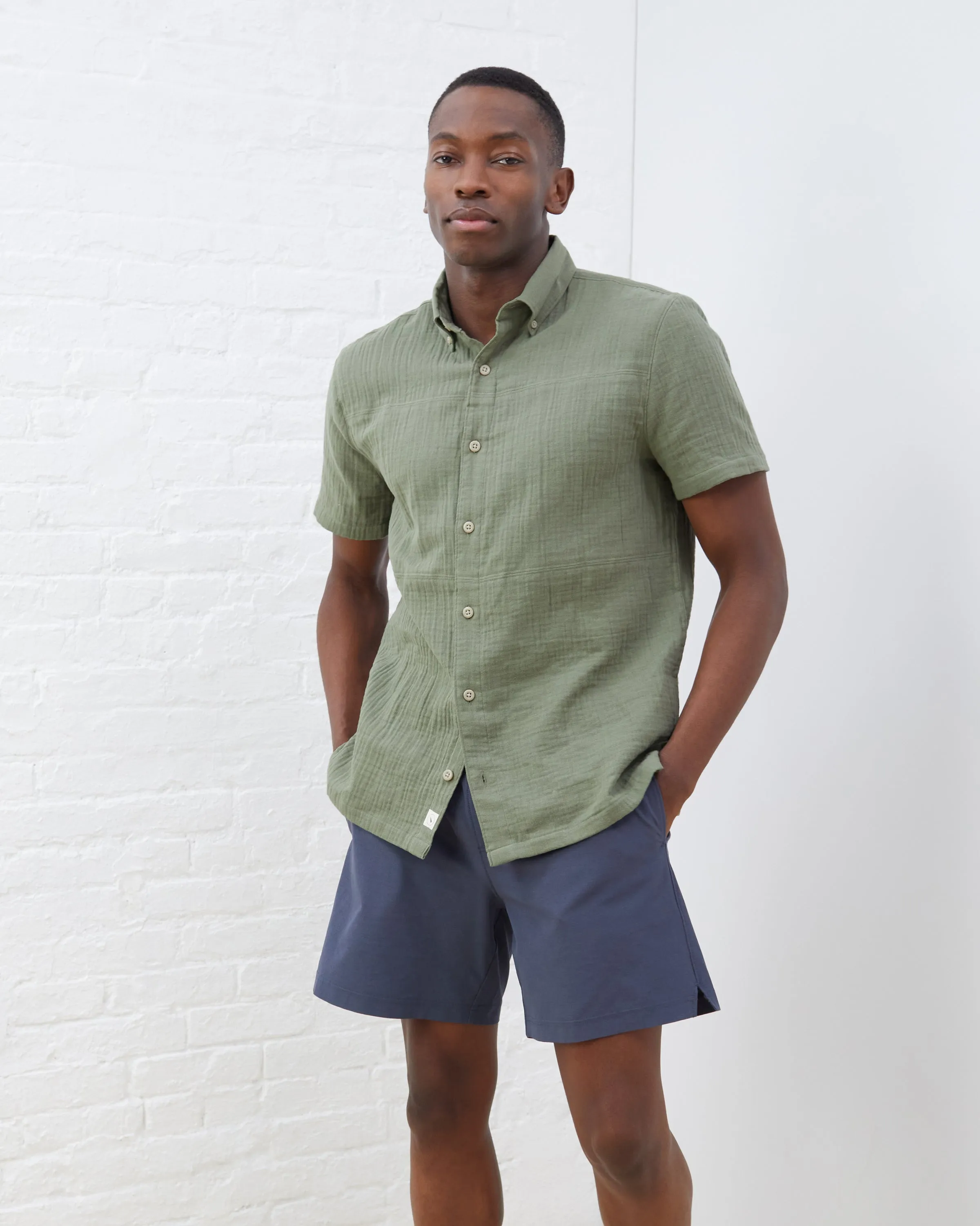 Coastal Cotton Button-Down Shirt sold by UpWest