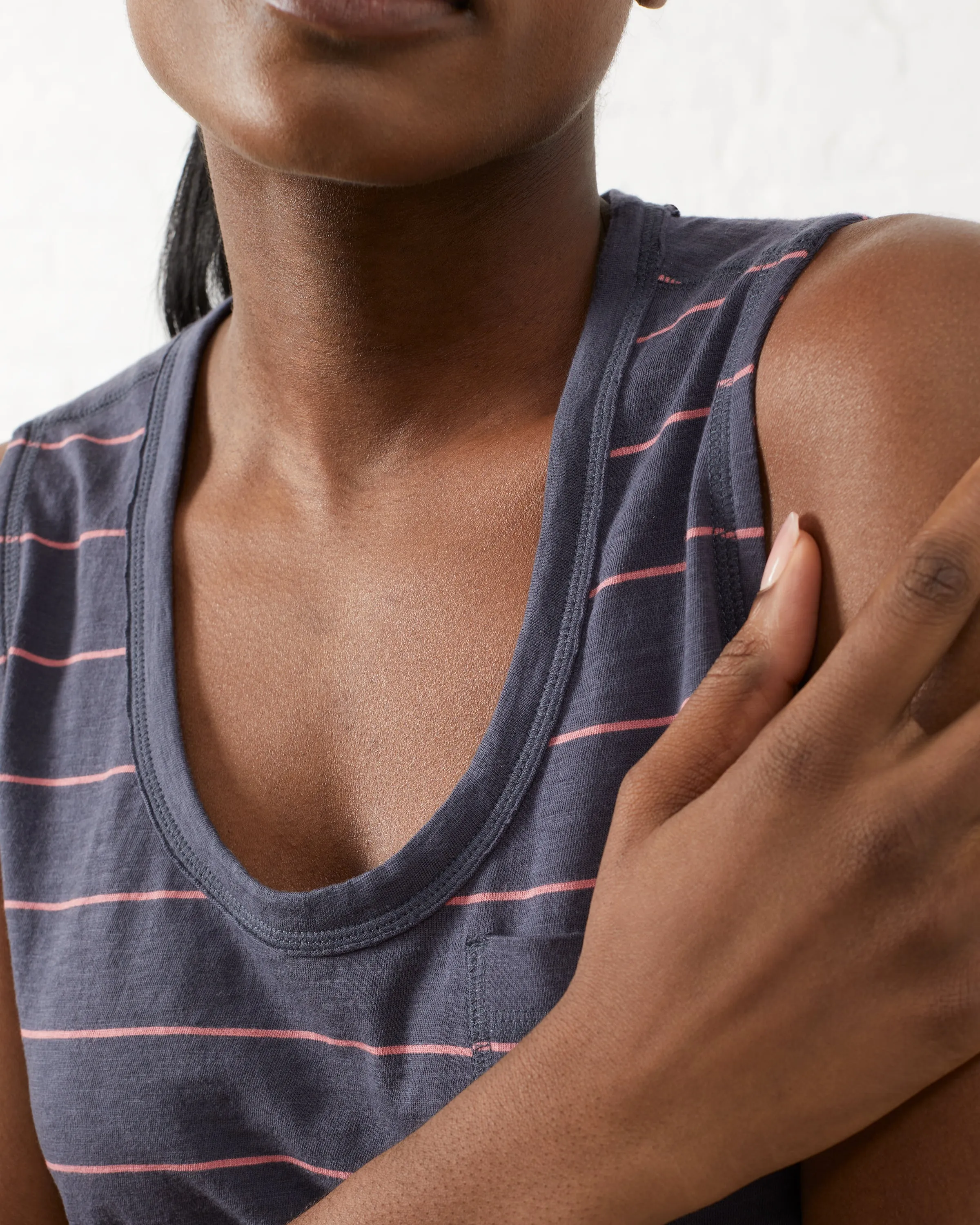 Clean Cotton Slub Cropped Tank sold by UpWest product image thumbnail 5