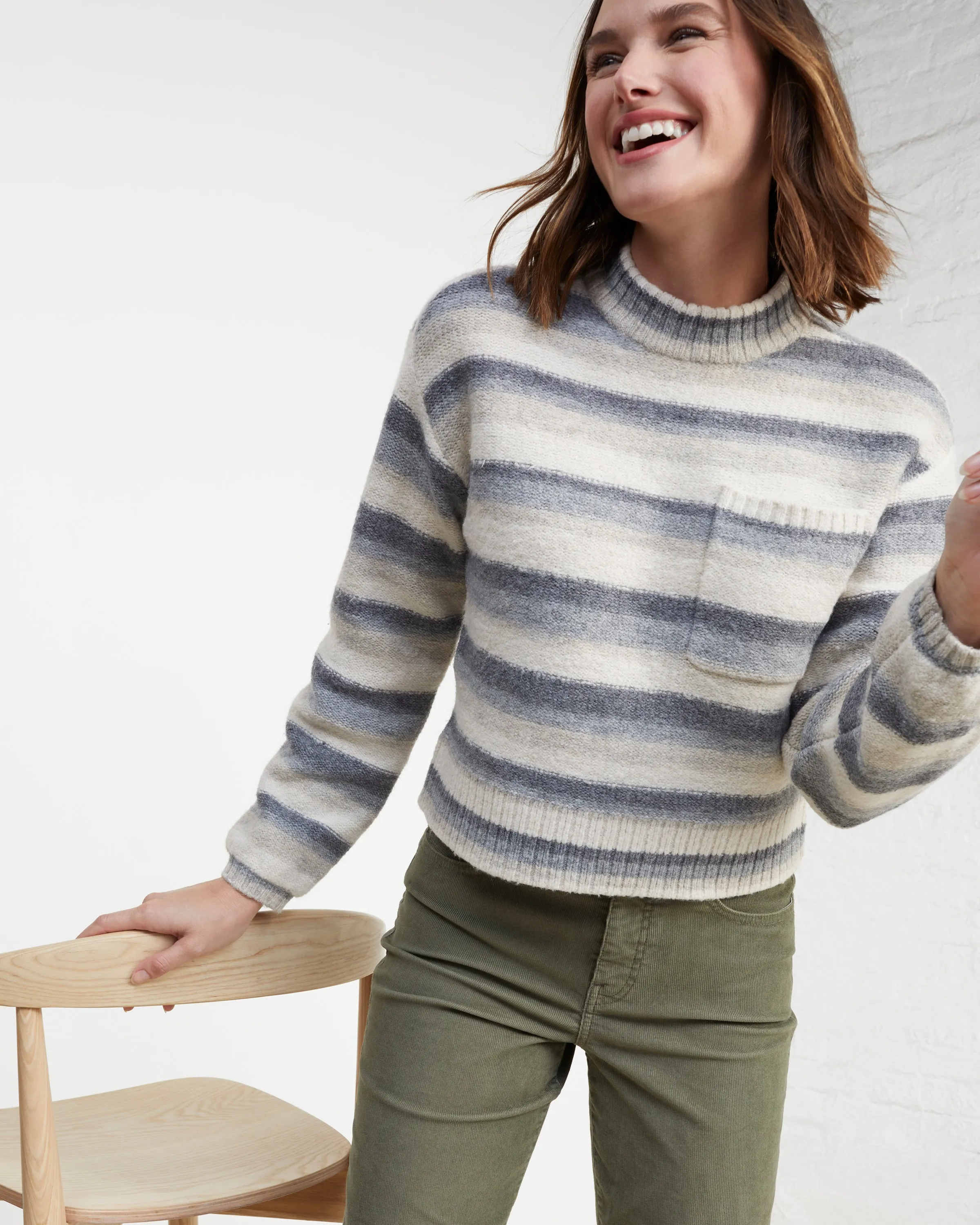 Comfy Stripe Pocket Sweater sold by UpWest product image thumbnail 2