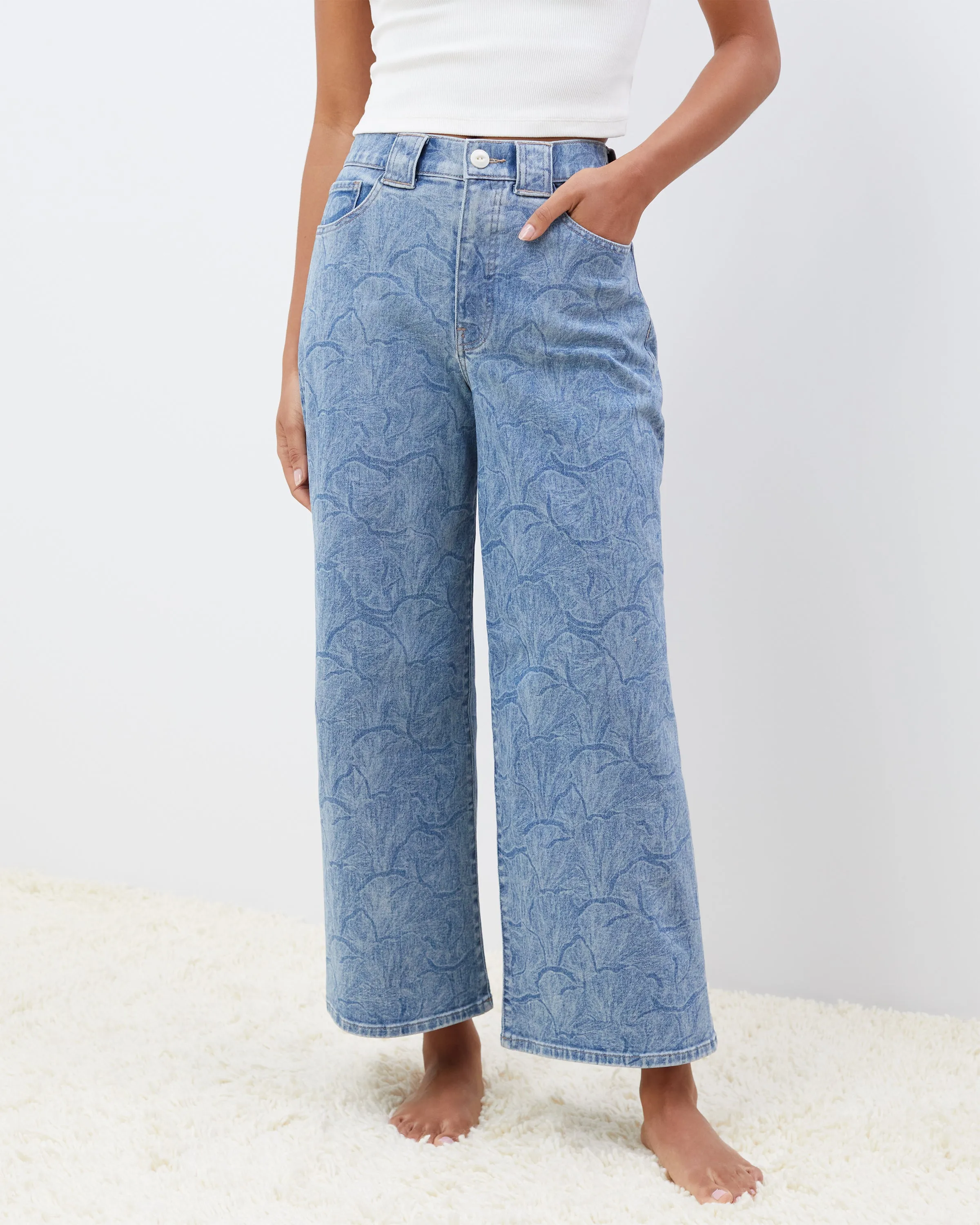 Wide-Leg Printed Denim sold by UpWest product image thumbnail 2