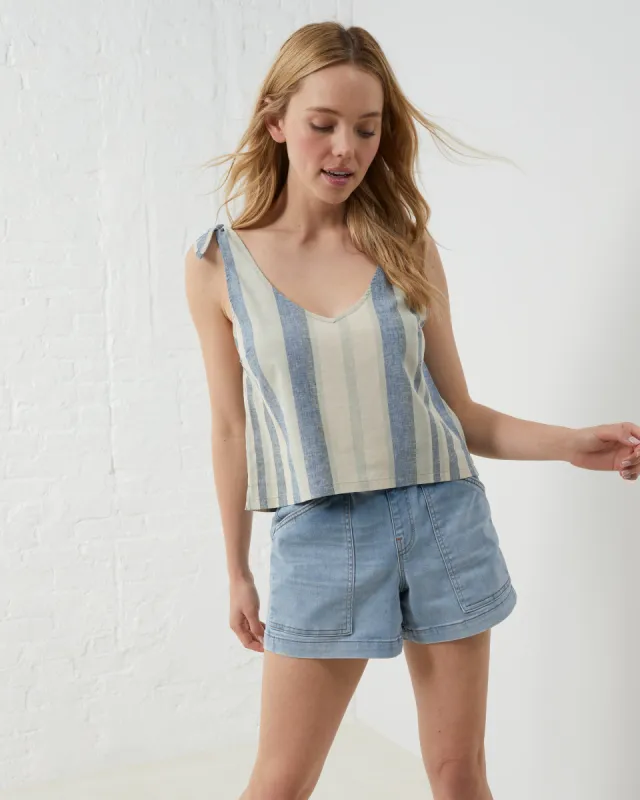 EcoHemp Cropped Shoulder-Tie Tank sold by UpWest