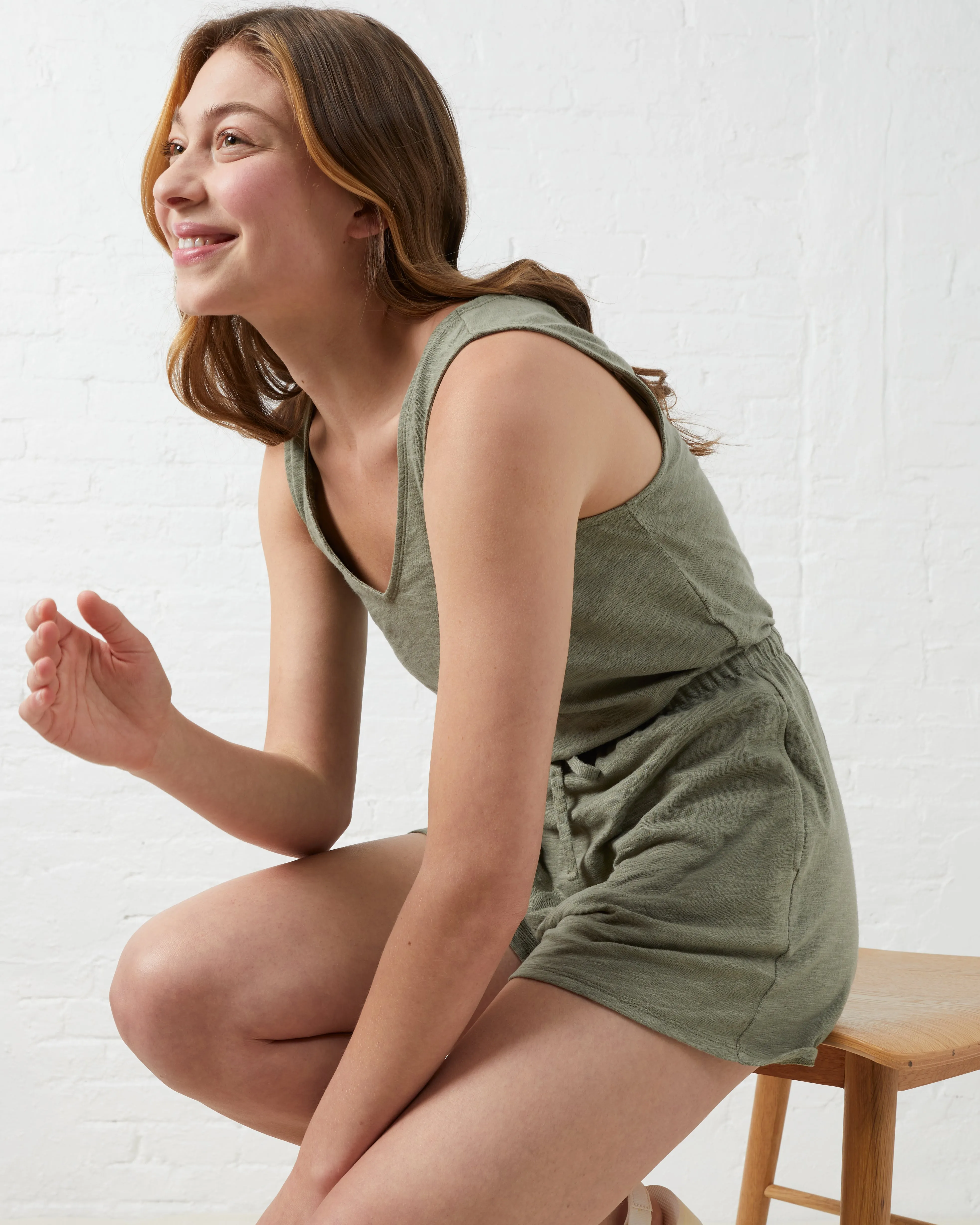 Perfect V-Neck Romper sold by UpWest product image thumbnail 5