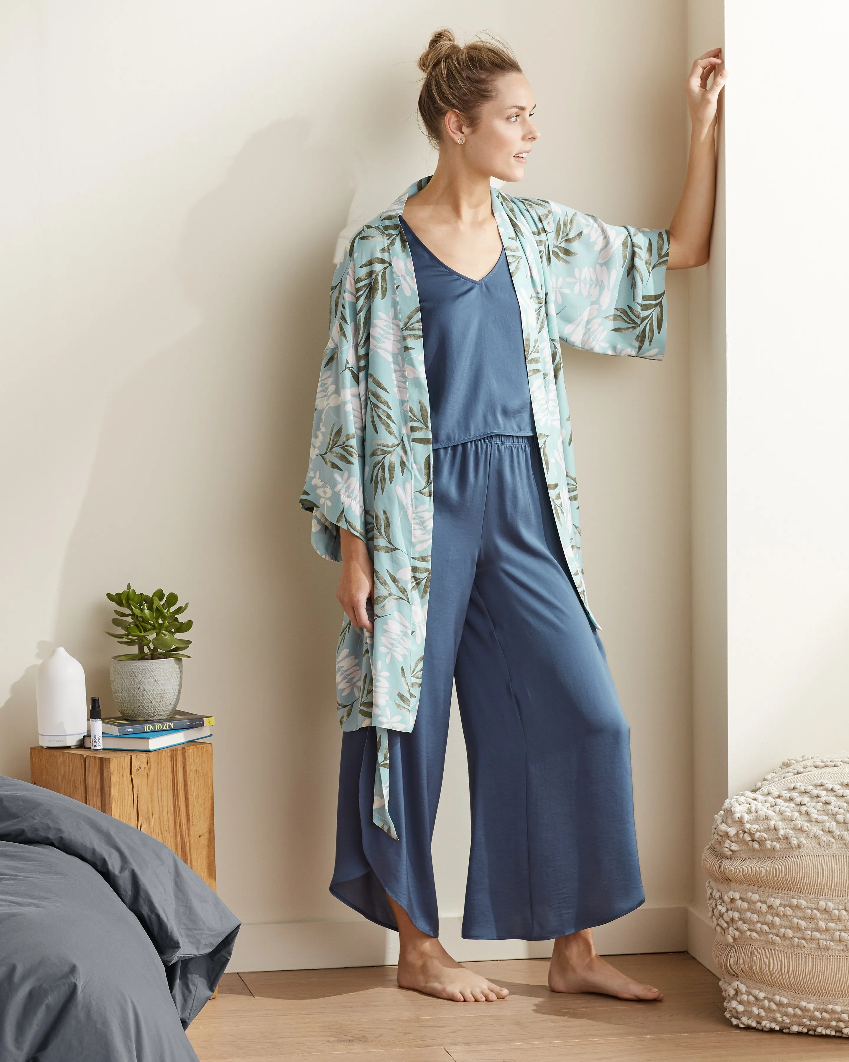 Tulip Hem Washable Satin Sleep Pant sold by UpWest product image thumbnail 4