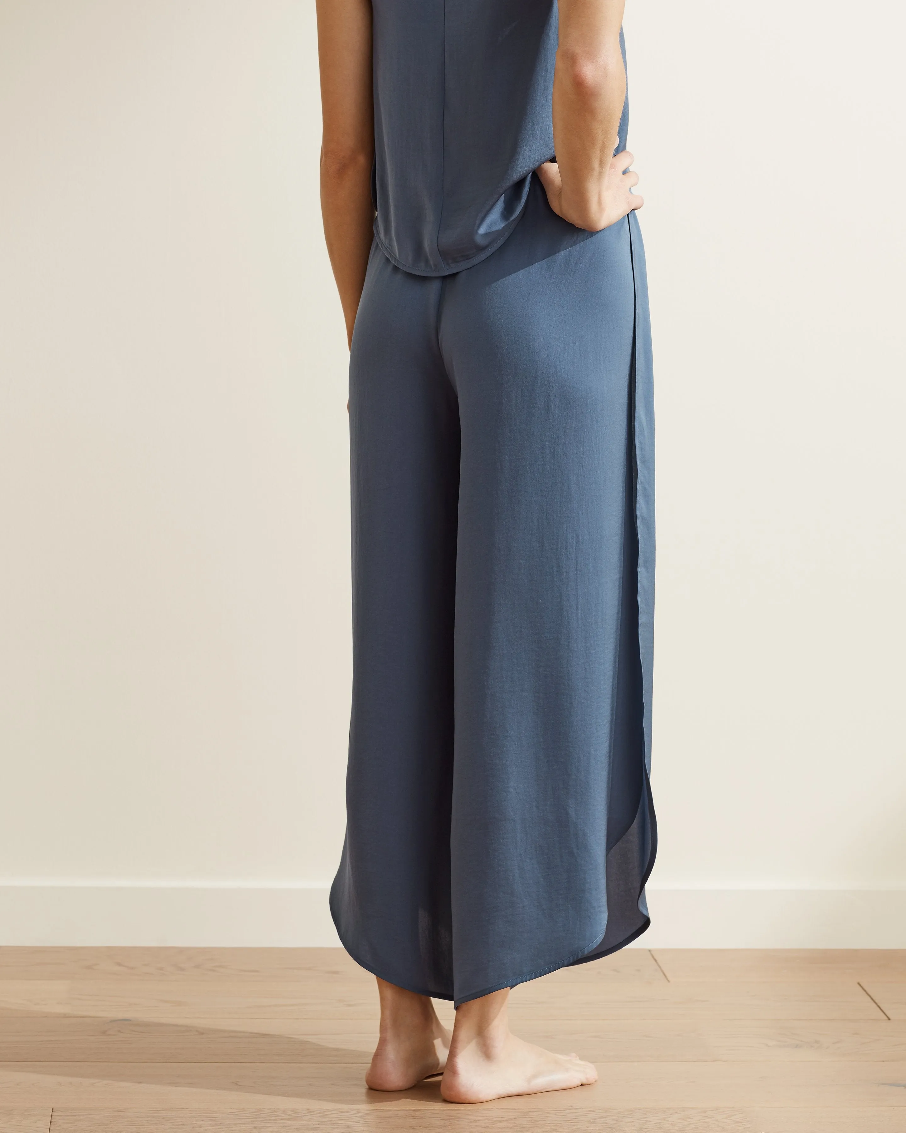 Tulip Hem Washable Satin Sleep Pant sold by UpWest product image thumbnail 3