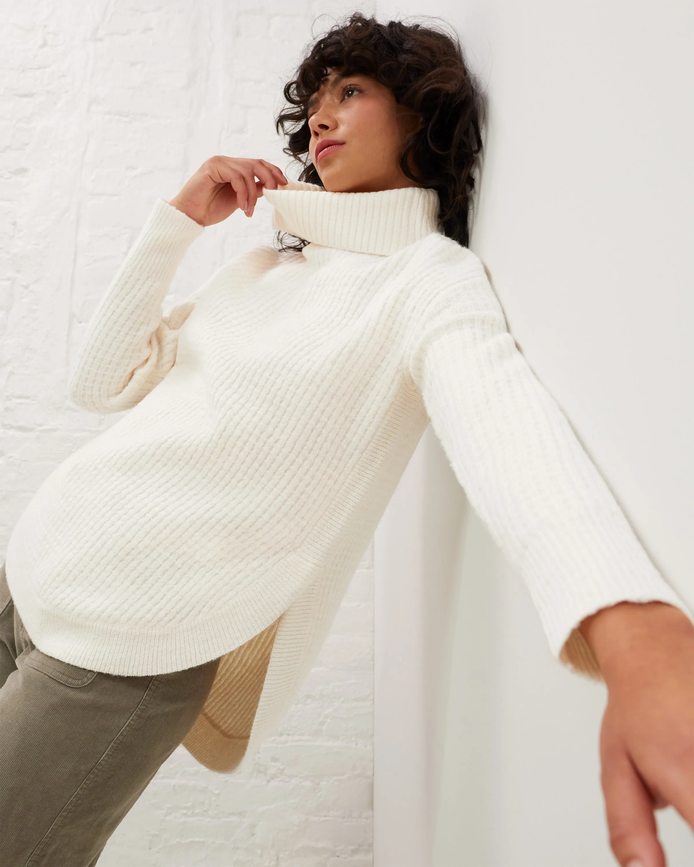 Comfy Curved Hem Turtleneck Sweater sold by UpWest product image thumbnail 5