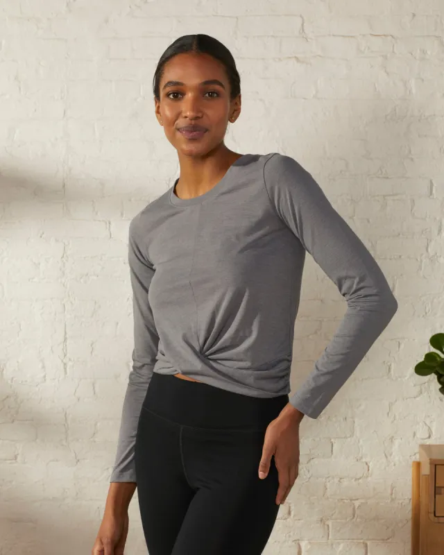 Long Sleeve Twist-Front Tee sold by UpWest