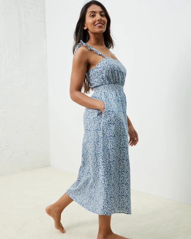 Cotton Linen Smocked Dress sold by UpWest