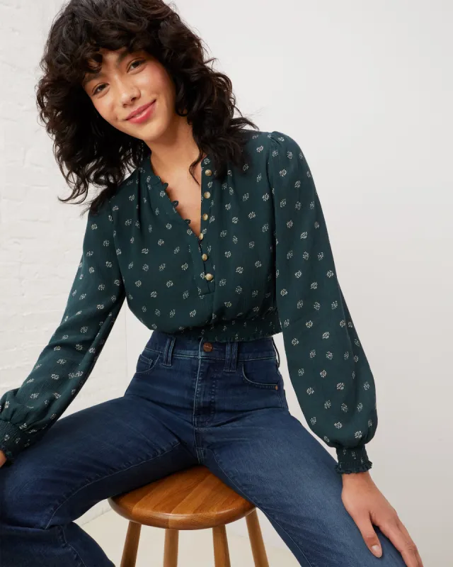 Flowy Smocked Blouse sold by UpWest