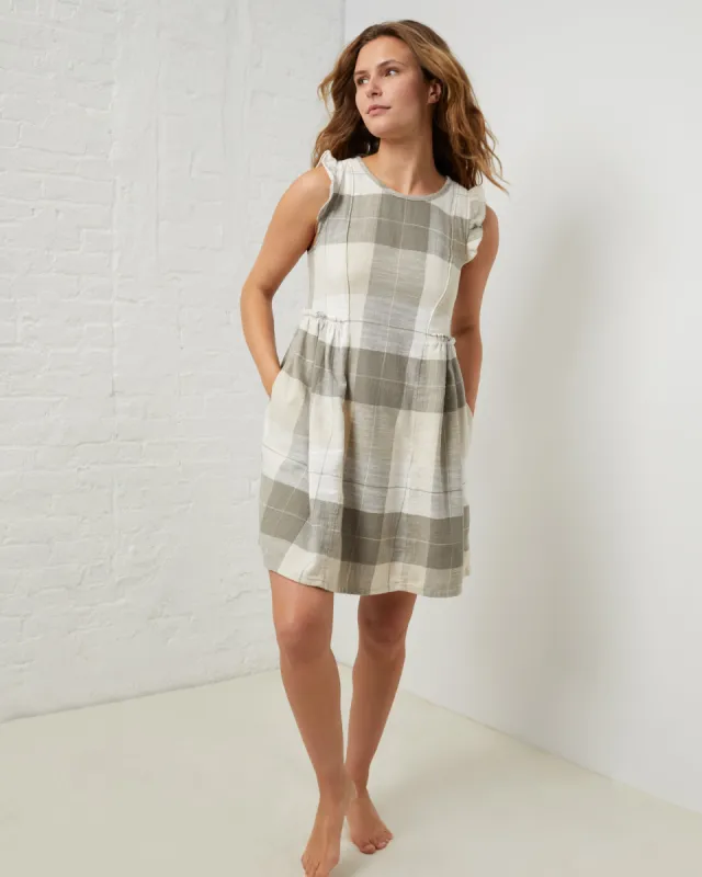 Easy Flutter Sleeve Flannel Dress sold by UpWest