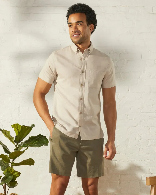 Cotton Linen Button-Down Shirt sold by UpWest