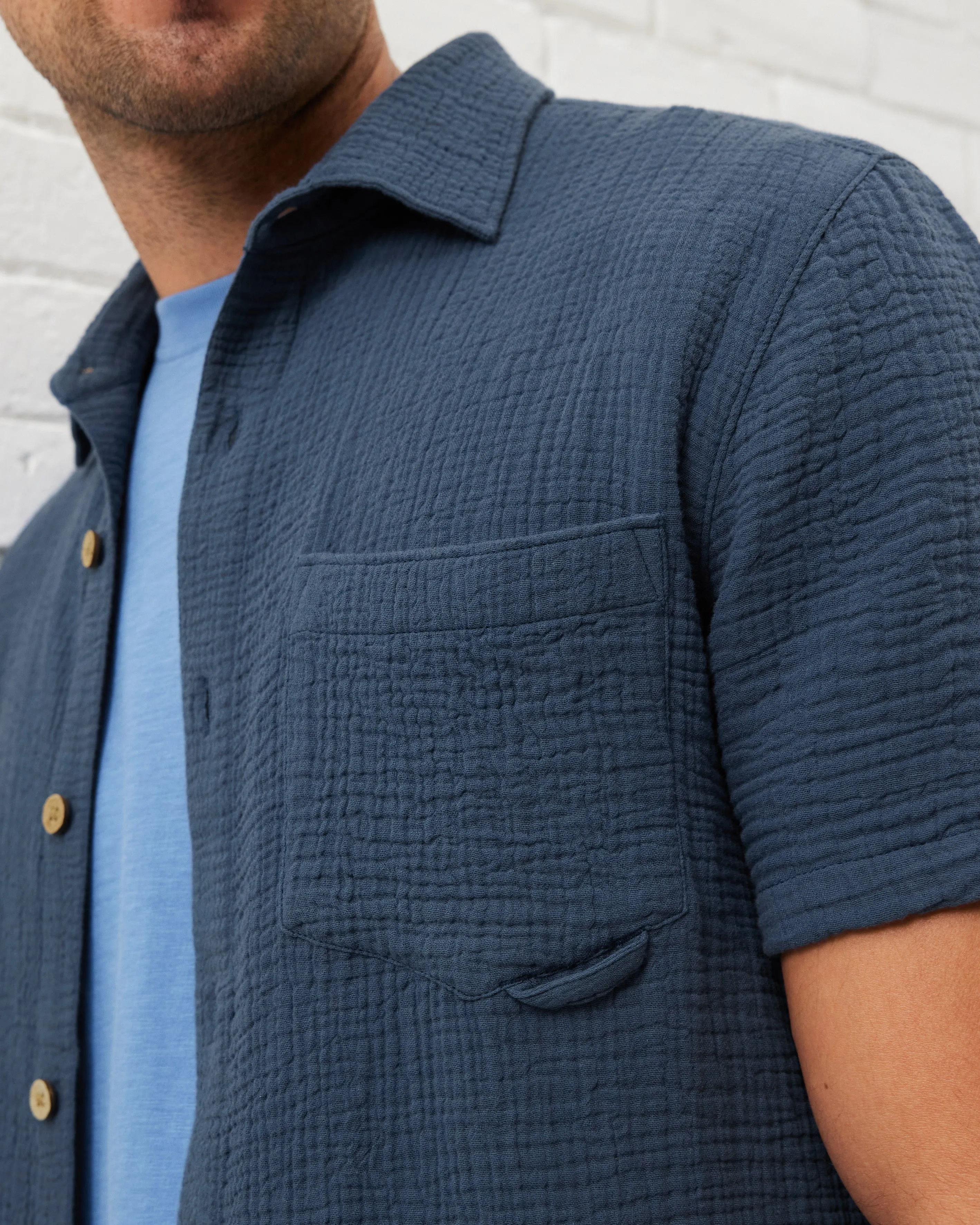 Coastal Cotton Button-Up Shirt sold by UpWest product image thumbnail 4