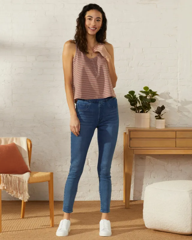Stripe Henley Dream Tank made by UpWest