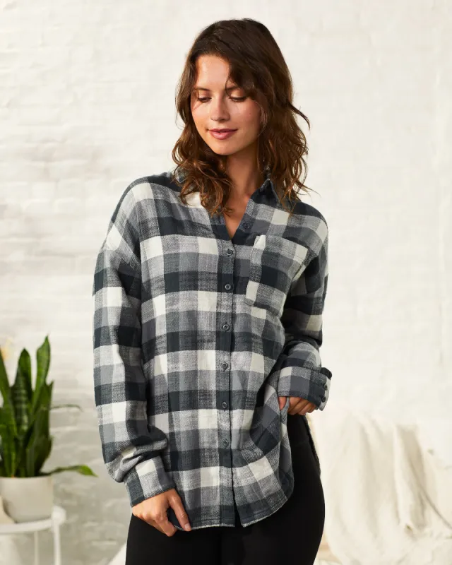 Boyfriend Flannel Button-Down sold by UpWest