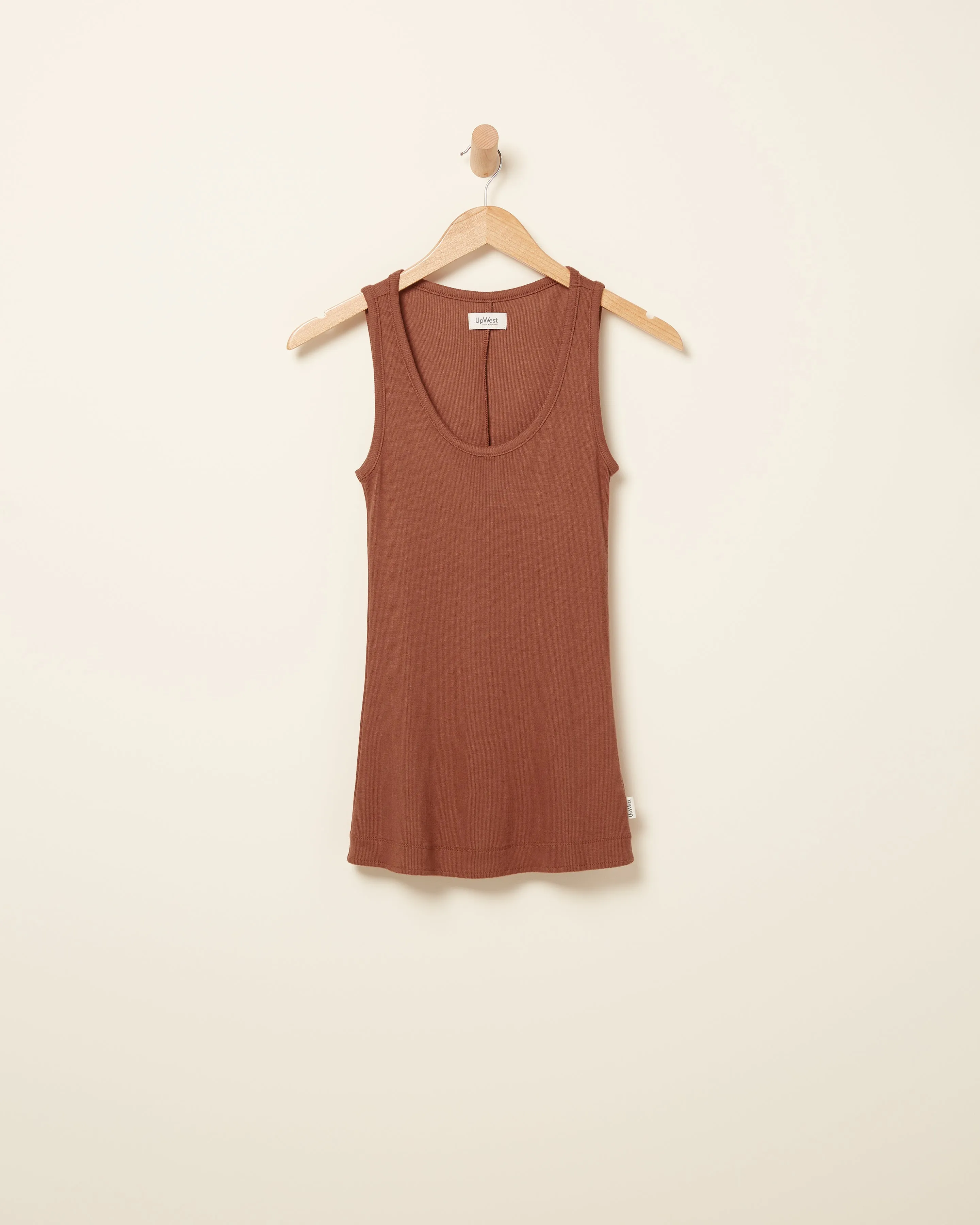 Straight-Hem Ribbed Layering Tank sold by UpWest product image thumbnail 4